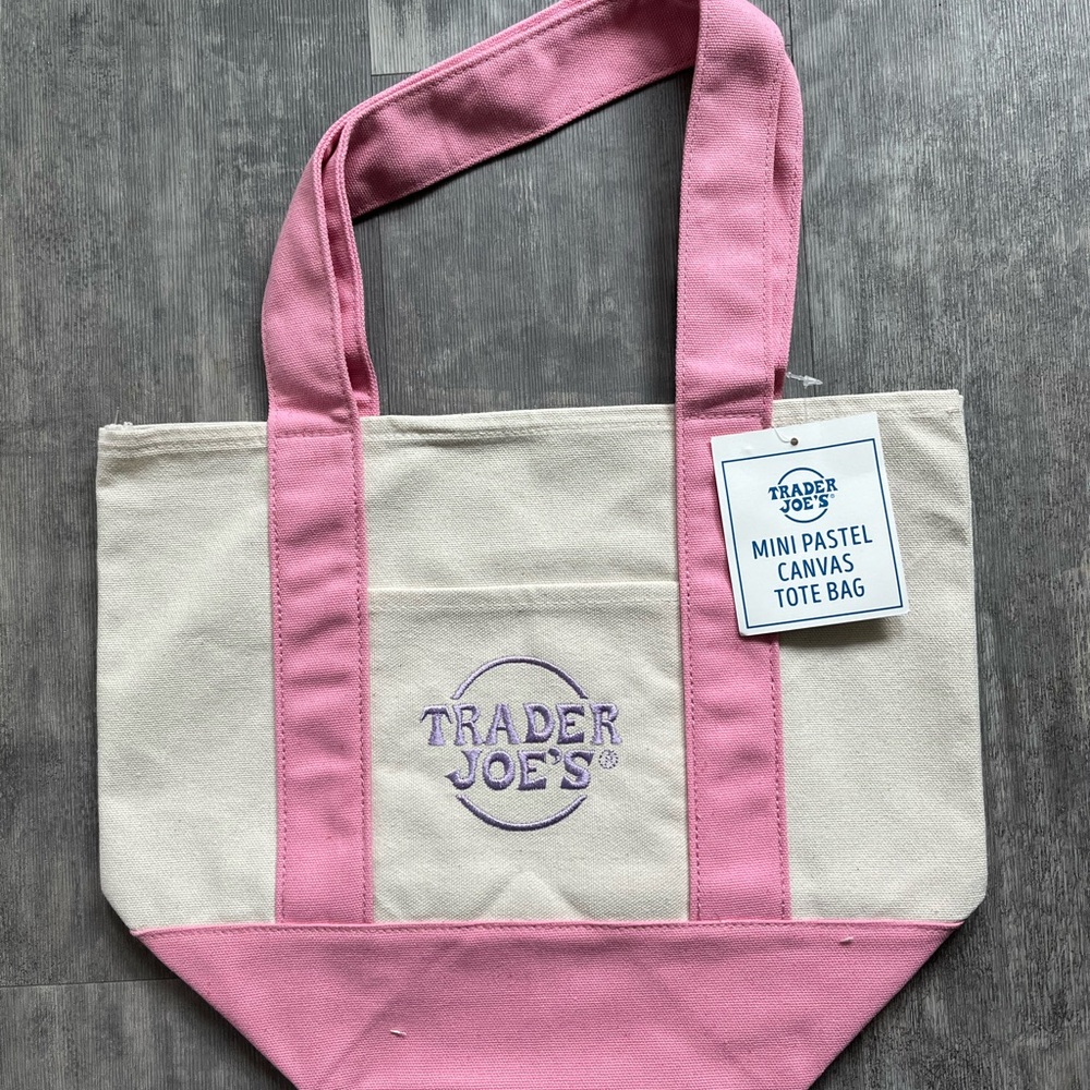 Trader Joe’s Mini Pastel Canvas Tote Bag